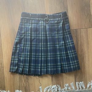 Nasty Gal plaid pleated skirt